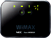 WiMAX Wi-Fiモバイルルーター（AtermWM3600R）